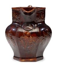 A Rare William Bromley Yellowware Panel Pitcher