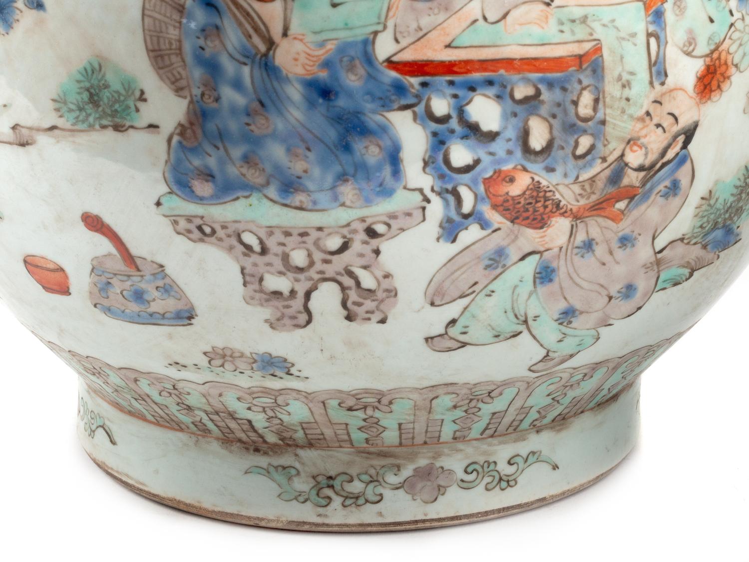 A Pair of Chinese Porcelain Baluster Vases