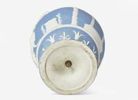 A Wedgwood Blue Jasperware 'Apotheosis of Virgil' Covered Vase