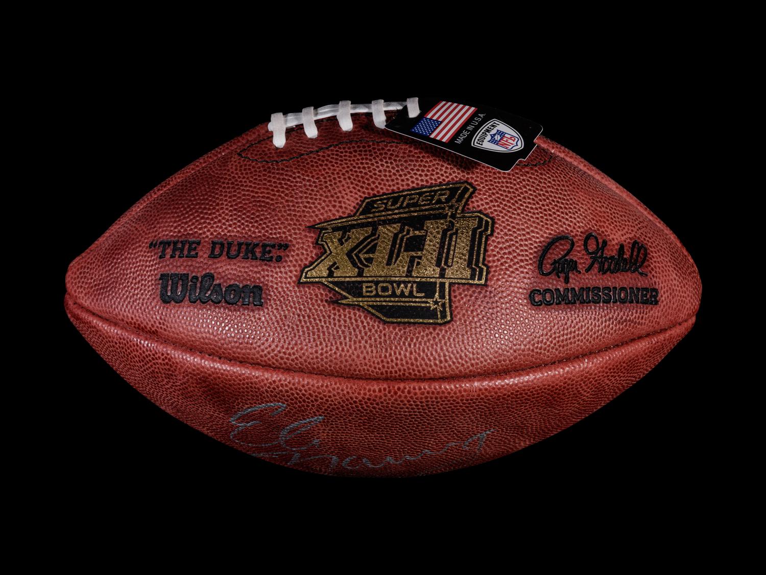 An Eli Manning Signed Super Bowl XLII Wilson Game Football,