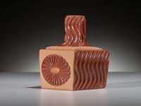 Red and Tan Micaceous Pottery Box