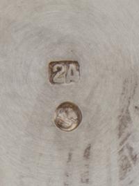 A Russian Silver Tankard, Mark of the 2nd Artel, Moscow, Early 20th Century, the domed lid with a later horse finial, the body engraved