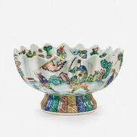 A famille verte-decorated porcelain lobed bowl probably 19th /20th Century