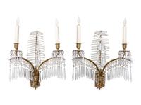 A Pair of Crystal Sconces