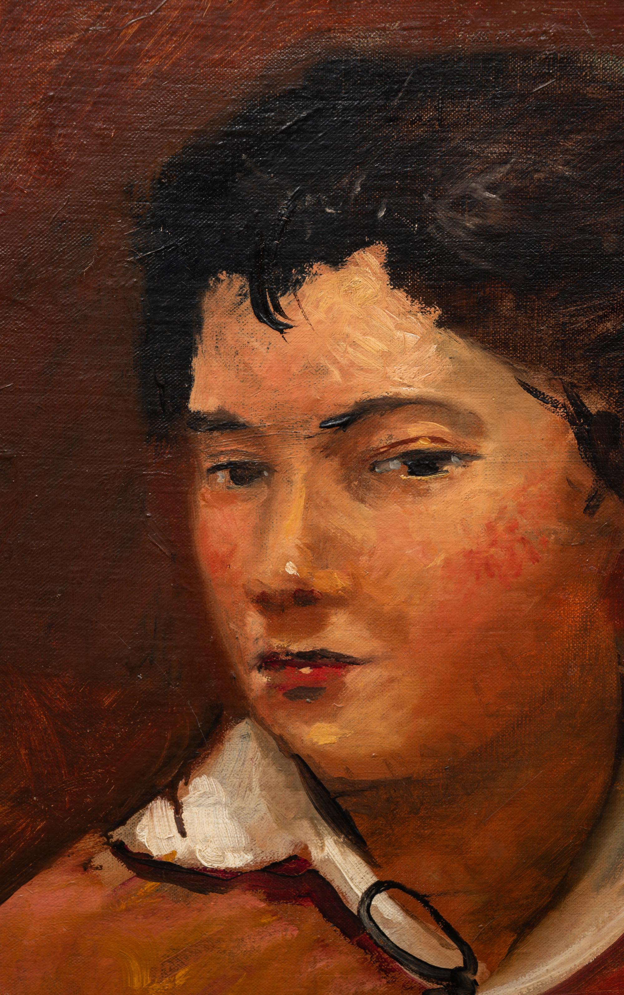Buste de jeune garçon à la veste rouge , c. 1924-25