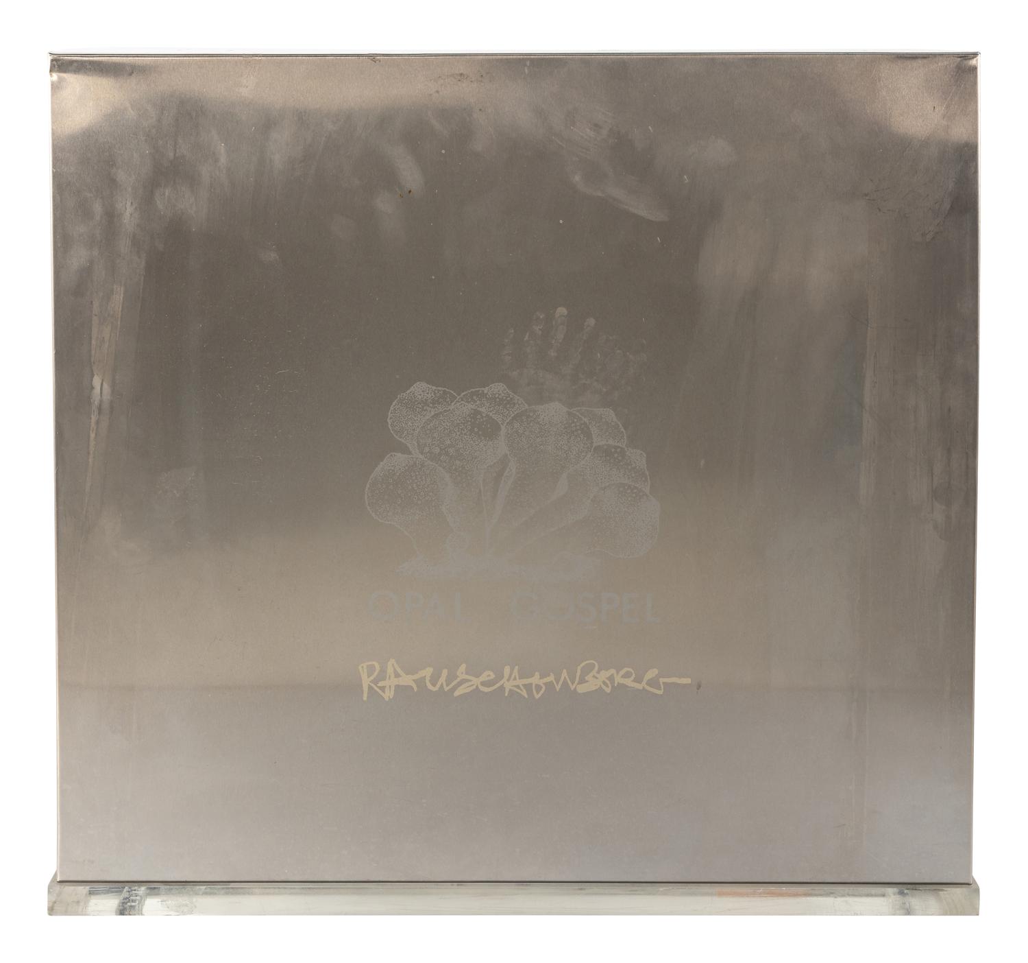 Opal Gospel (complete set of ten screenprints in colors on movable acrylic panels with the original Lucite base and screenprinted stainless steel cover), 1971