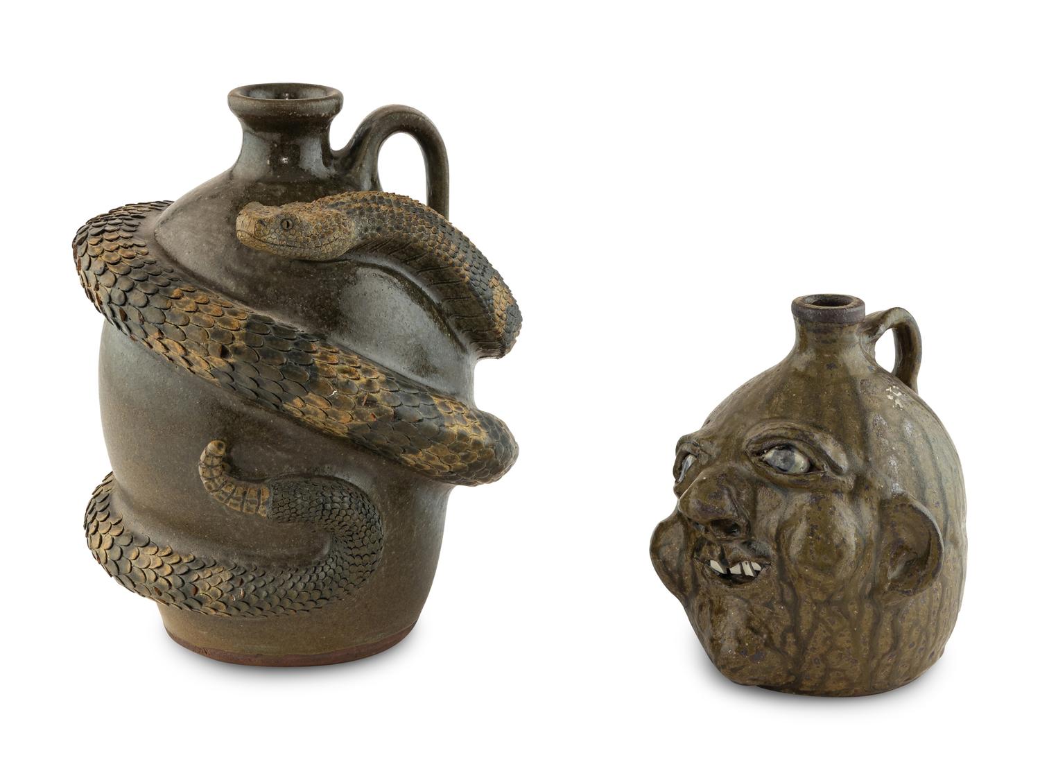 Two Georgia Stoneware Jugs