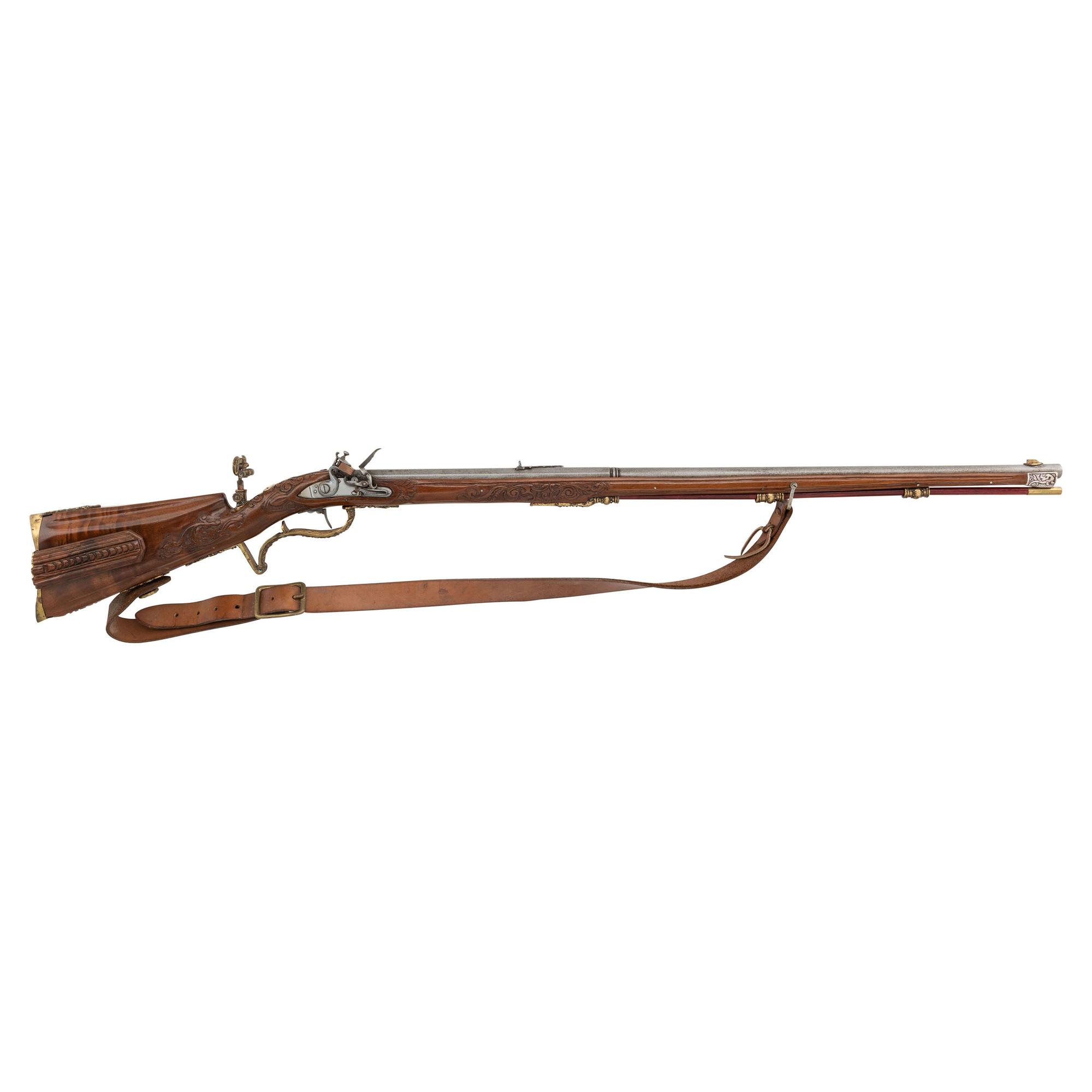 Carved Contemporary Flintlock "Mini Jaeger" Rifle