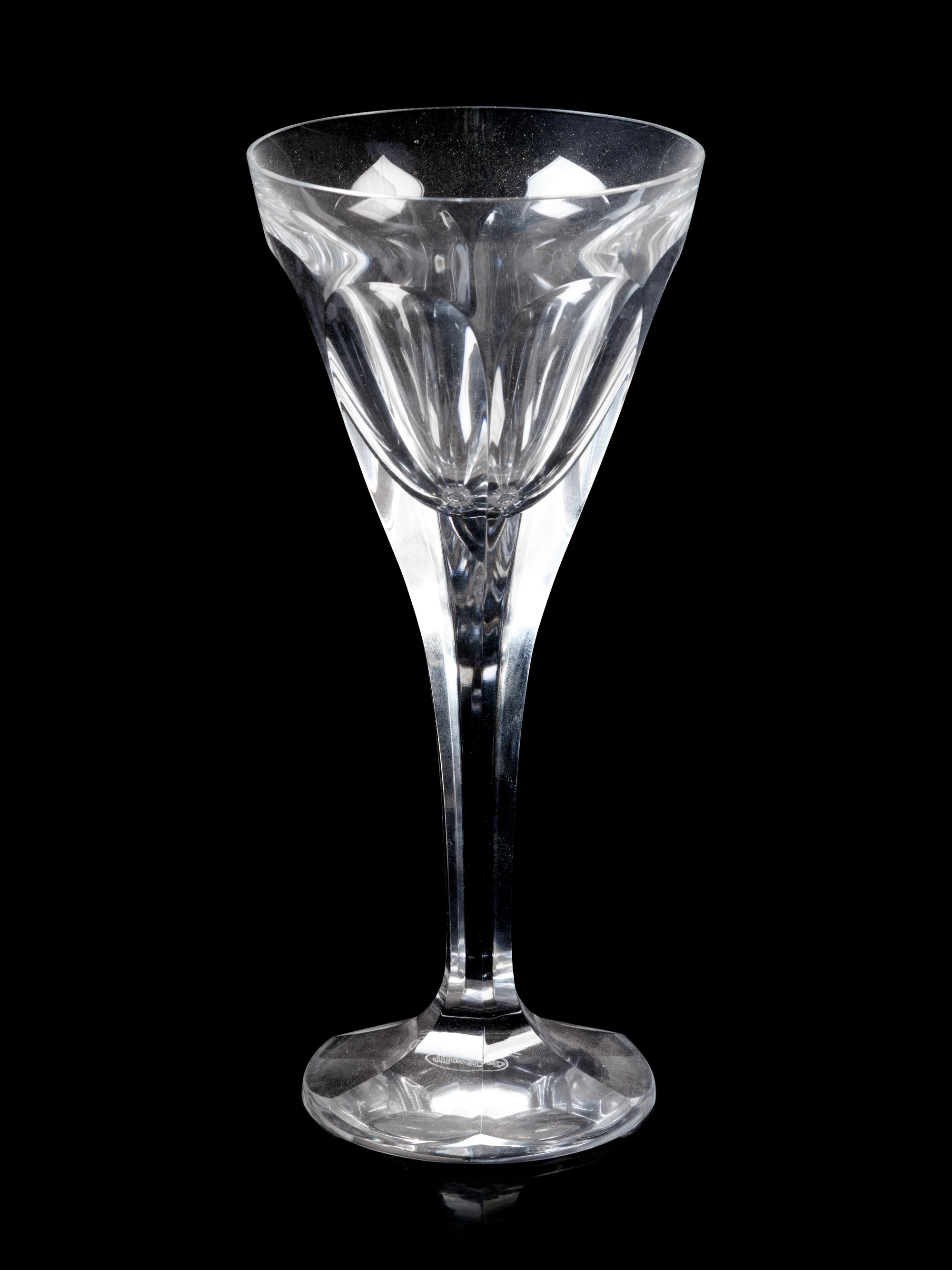 A Collection of Moser Cut Glass Stemware