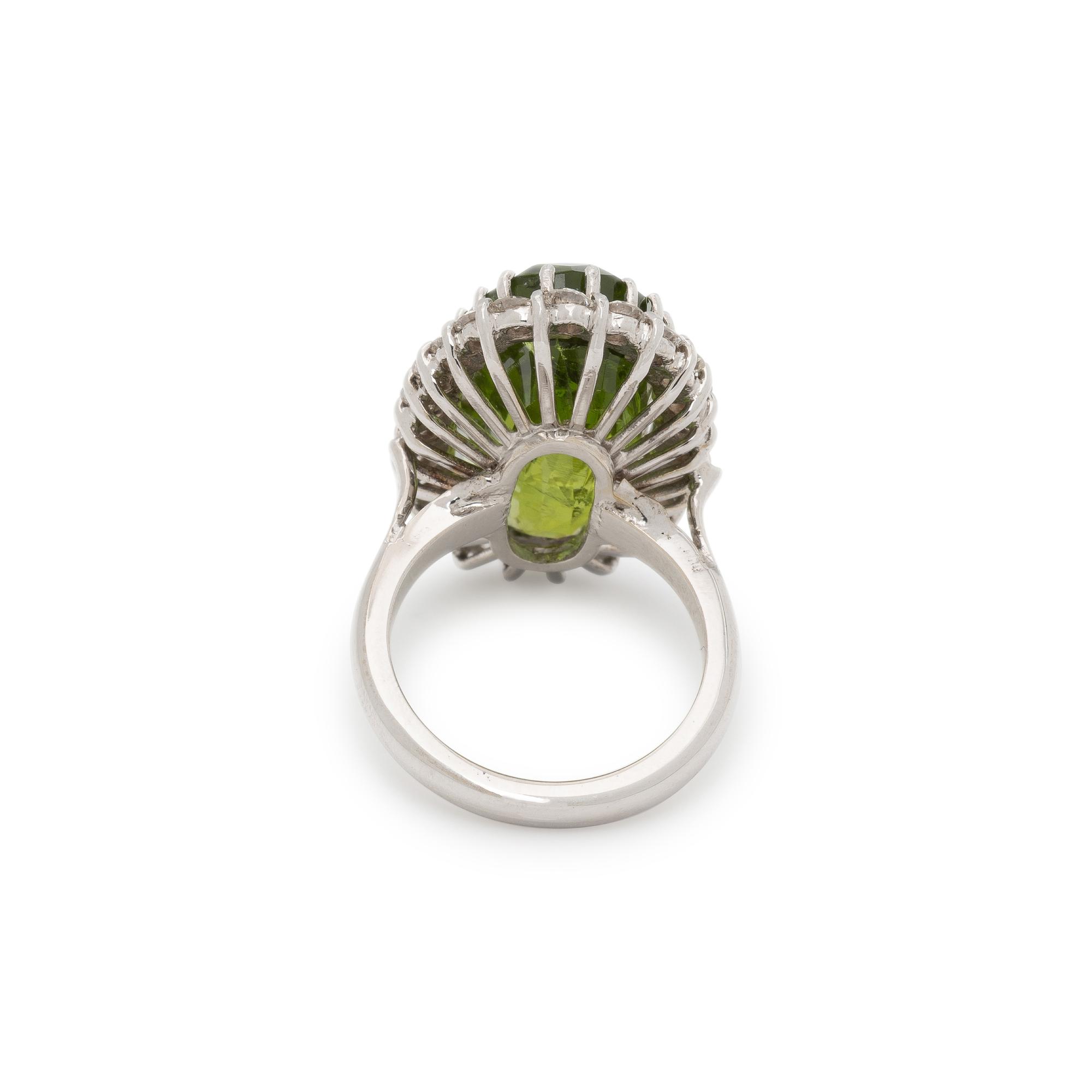 PERIDOT AND DIAMOND RING