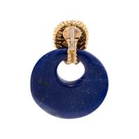 DAVID WEBB, YELLOW GOLD, GEMSTONE AND LAPIS LAZULI PENDANT