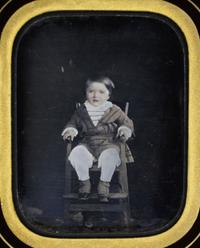 [Daguerreotype] A Young Lad in a Highchair