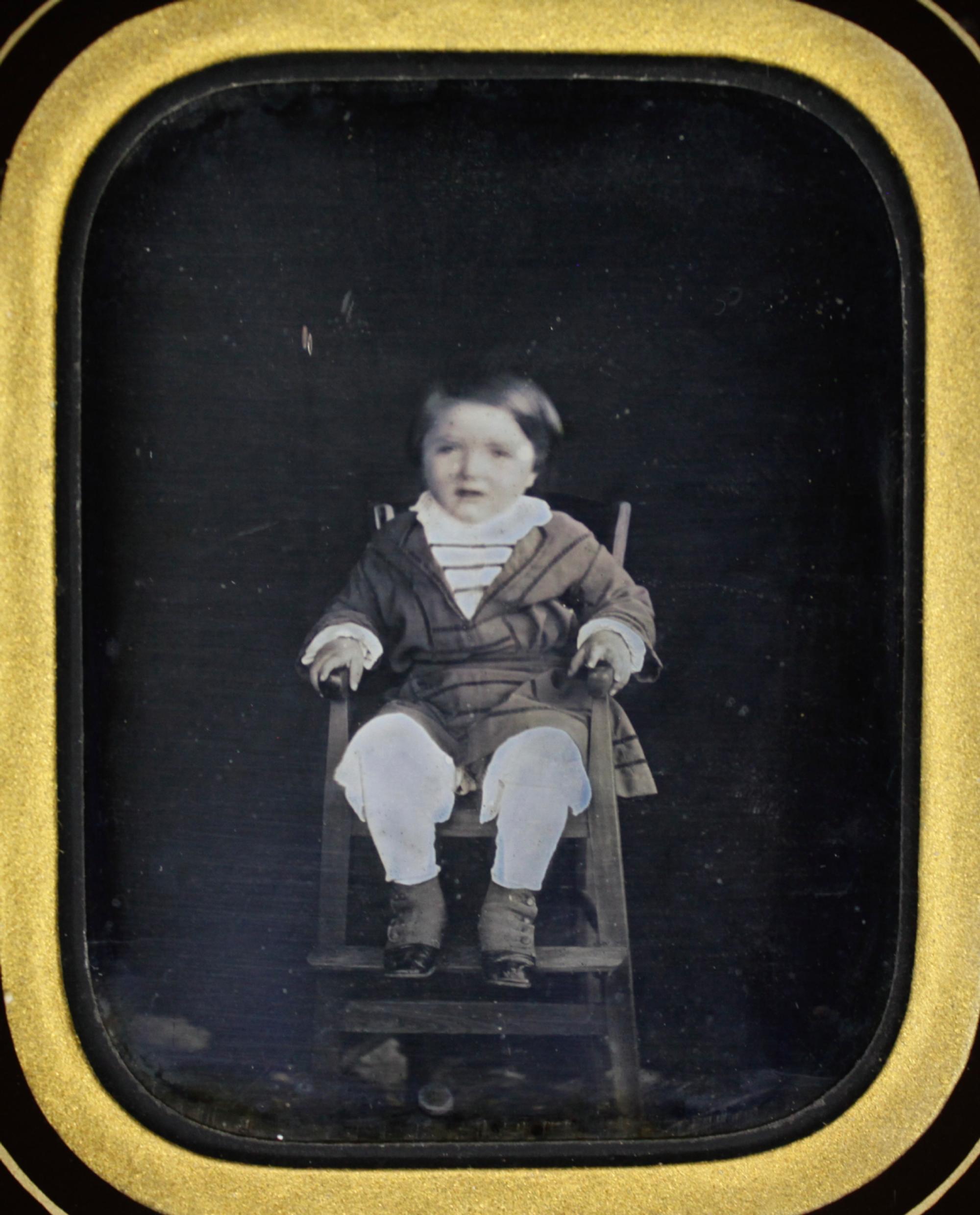 [Daguerreotype] A Young Lad in a Highchair