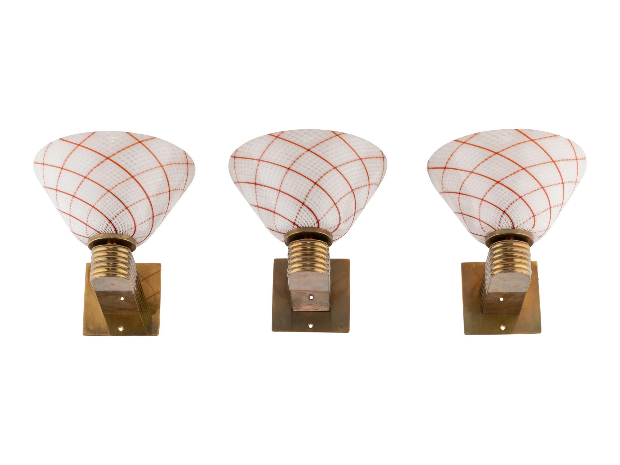 Set of Three Wall Sconces