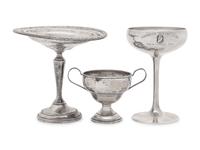 A Group of Three American Weighted Silver Articles
