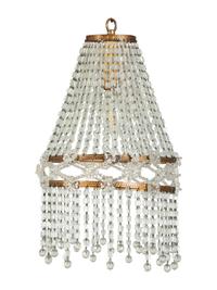 A Small Beaded Glass Chandelier — 20th Century