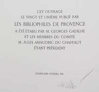 (CLAVE, ANTONI) SAINT JOHN PERSE. Le gloire des rois. Marseille, 1976. Limited, signed.