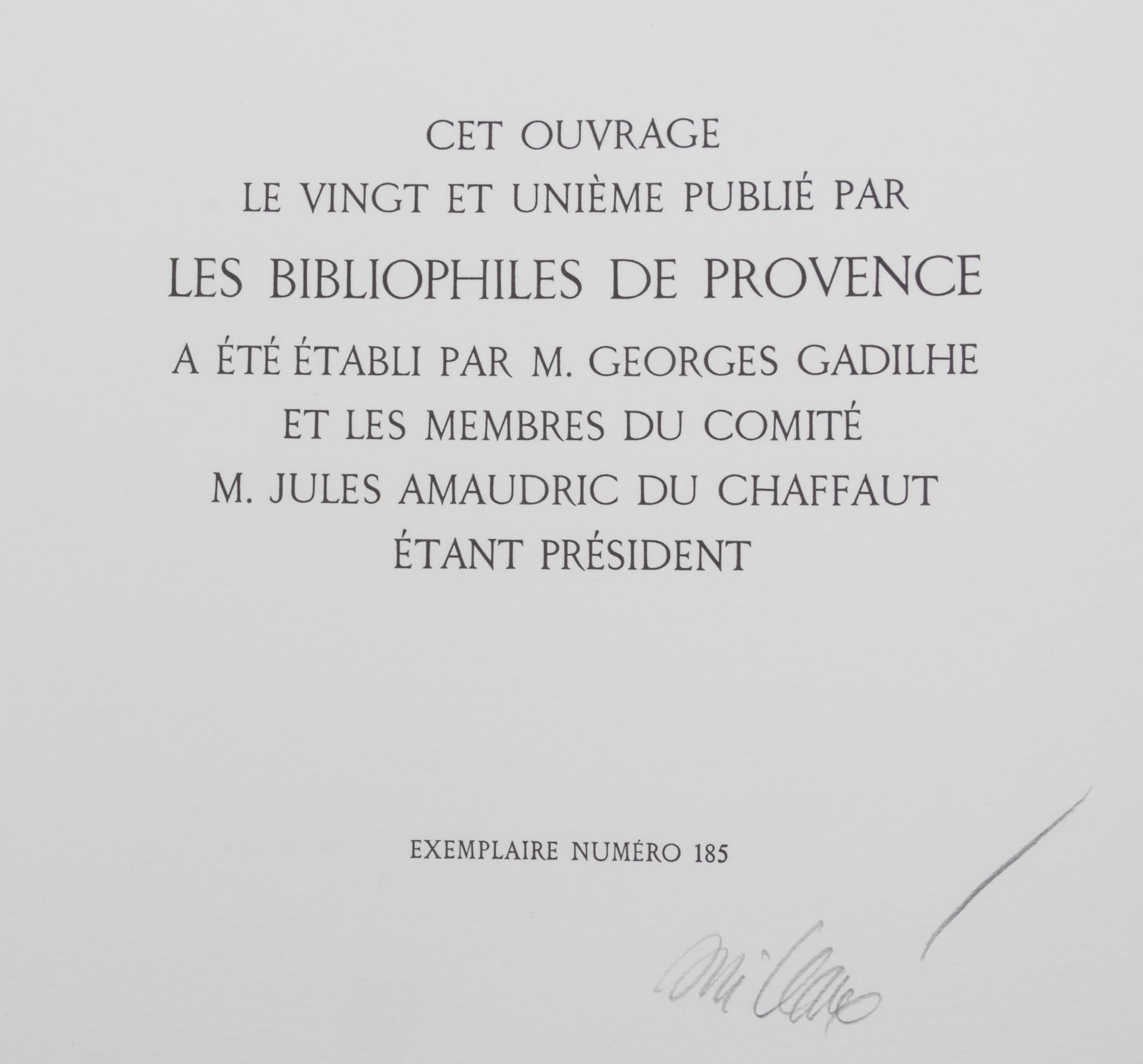 (CLAVE, ANTONI) SAINT JOHN PERSE. Le gloire des rois. Marseille, 1976. Limited, signed.