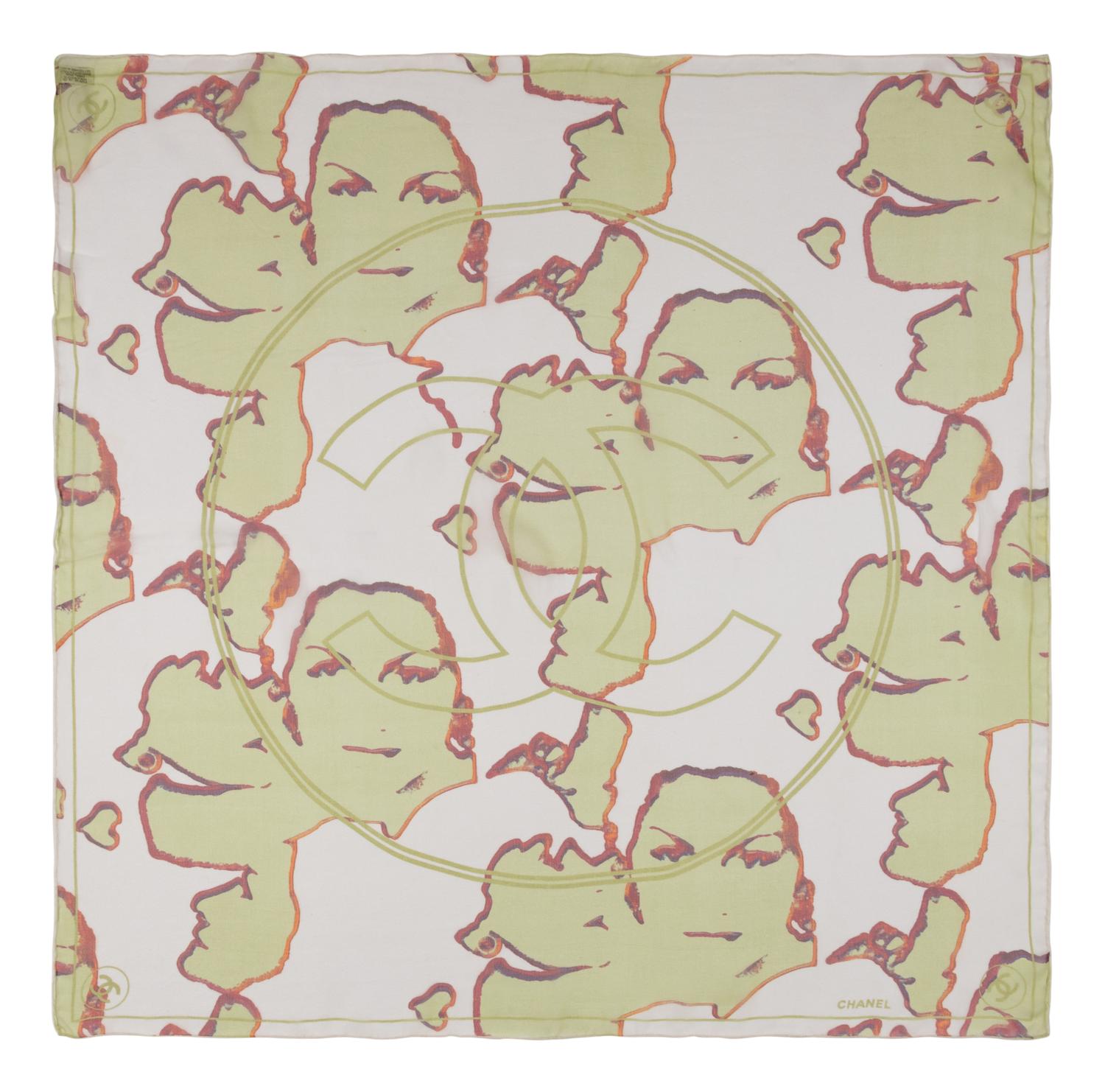 Chanel Logo Silk Scarf