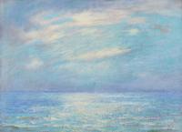 Francesco J. Spicuzza, (American, 1883-1962), Untitled (Seascape with Oceanliner)