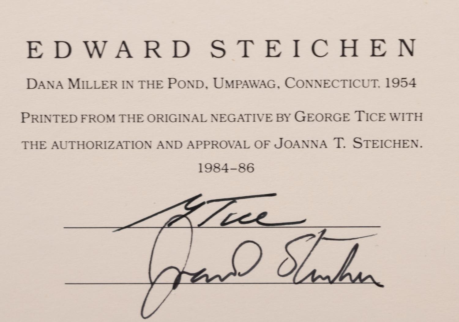 A group of six photographs (from Juxtapositions printed by George Tice with labels signed by George Tice and Joanna Steichen)