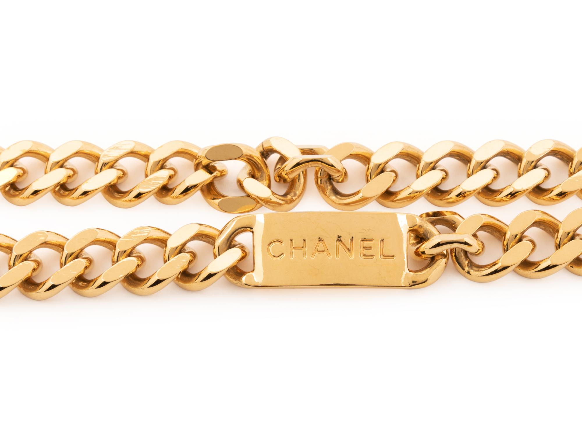 Chanel Engraved Plate and Chain Belt, Spring 1994