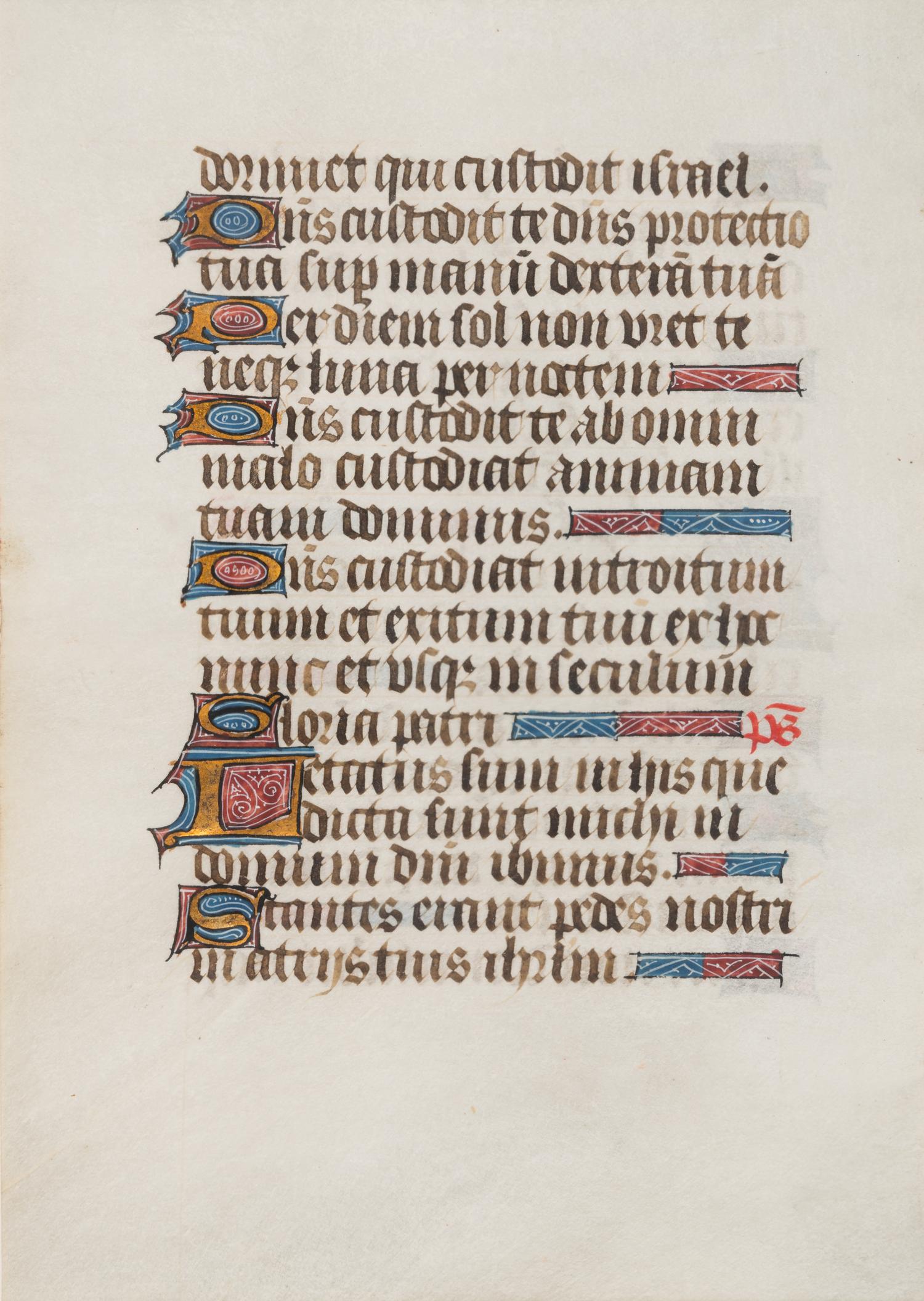 NORTH FRENCH ILLUMINATOR A leaf from a Book of Hours, in Latin, illuminated manuscript on parchment [France, Northern France (?), c. 1460-1480].