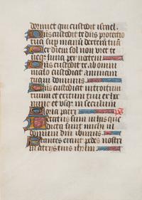 NORTH FRENCH ILLUMINATOR A leaf from a Book of Hours, in Latin, illuminated manuscript on parchment [France, Northern France (?), c. 1460-1480].