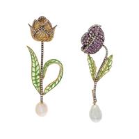 EVELYN CLOTHIER, COLLECTION OF MULTIGEM FLOWER BROOCHES