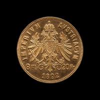 [AUSTRIA] 1892-Dated 8 Florin/20 Franc Restrike Gold Coin