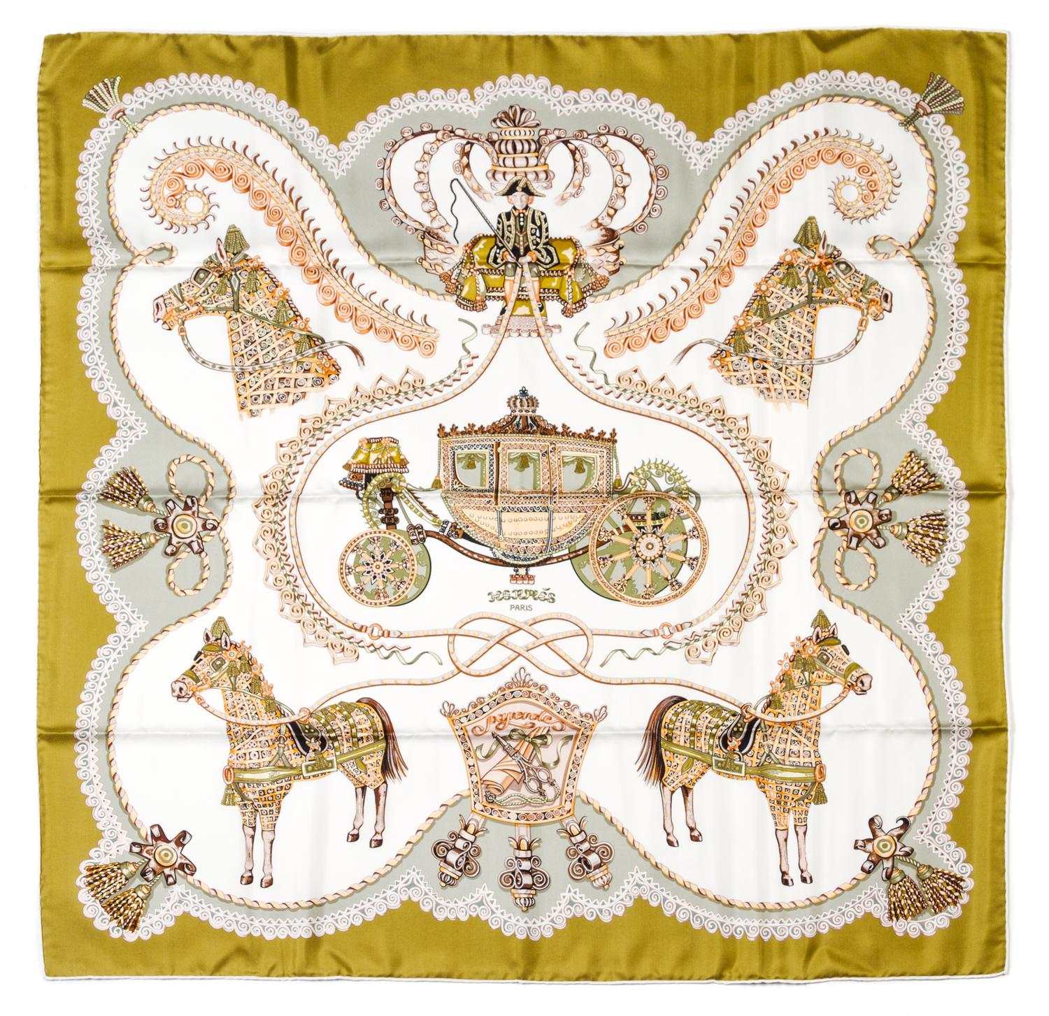 An Hermes Silk Scarf, 35 x 35 inches.