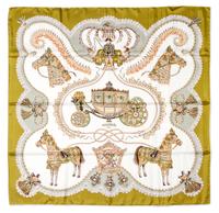 An Hermes Silk Scarf, 35 x 35 inches.