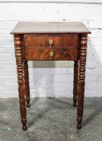 An American Classical Mahogany Work Table Height 29 x width 19 3/4 x depth 16 1/2 inches. — 19TH CENTURY