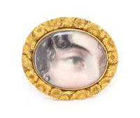 A Georgian High Karat Yellow Gold Lover's Eye Brooch, 4.50 dwts.