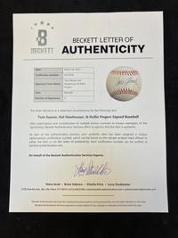 A 1992 Hall of Fame Inductees Signed Autograph Baseball Including Tom Seaver (Beckett Authentication Services Letter),