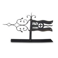 Wrought and sheet iron bannerette weathervane Pierced with the initials, "JN" and the date, "1853"