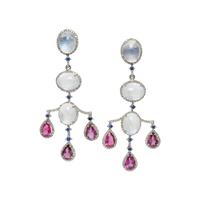 MULTIGEM AND DIAMOND EARRINGS