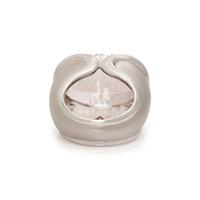 WHITE GOLD AND ROSE QUARTZ RING