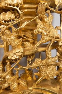 A Pair of Chinese Pierce Carved Giltwood Panels