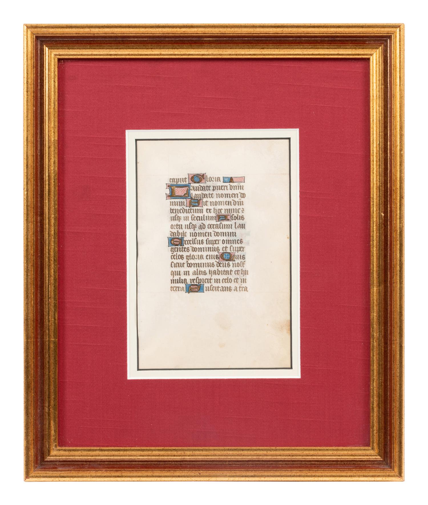 A Group of Six Hand Colored Illuminated Manuscripts