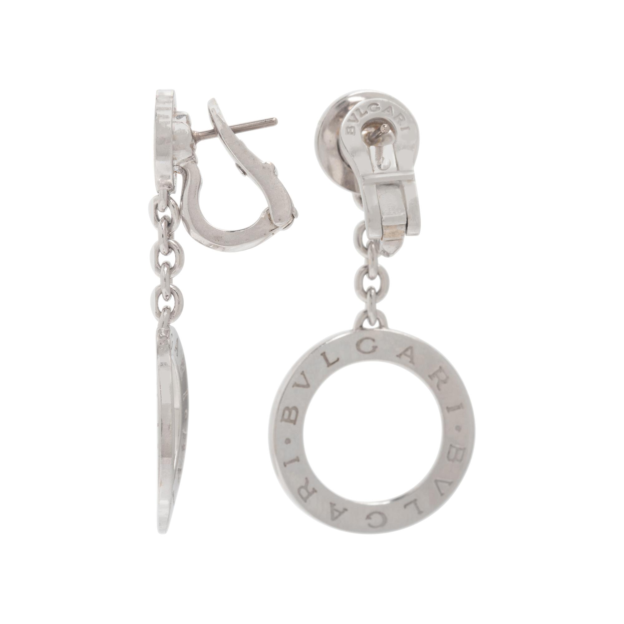 Bulgari, 'Bulgari Bulgari' White Gold and Diamond Earrings
