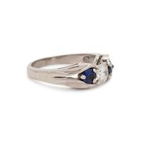 DIAMOND AND SAPPHIRE RING