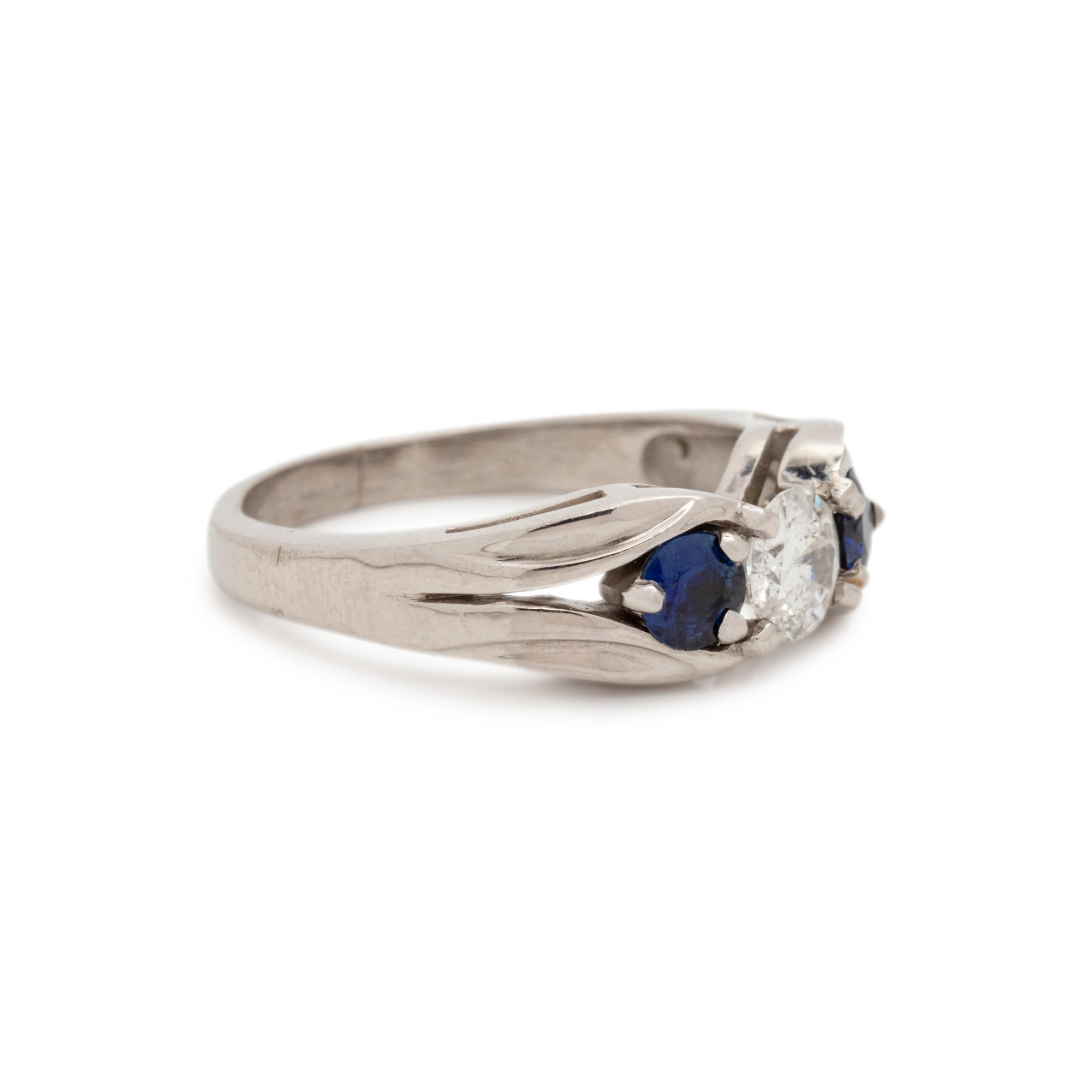 DIAMOND AND SAPPHIRE RING