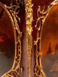 A Louis XV Style Gilt Bronze Mounted Vernis Martin Marble-Top Cabinet