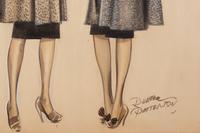 An Archive of Thirteen Conceptual Sketches for I.J. Fox , by James Montgomery Flagg and Russell Patterson, 1940s