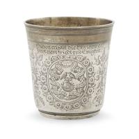German parcel-gilt silver cup of Germantown interest Underside inscribed and dated "Benj Lehman 1801"