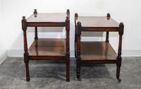 A Near Pair of English Mahogany Side Tables Width of wider 24 1/2 inches. — 19TH/20TH CENTURY