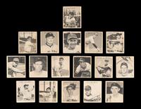 A Group of 16 1948 Bowman Baseball Cards (Including Yogi Berra and Ralph Kiner Rookies),
