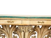 An Italian Cream and Green-Painted and Parcel Gilt Console Table