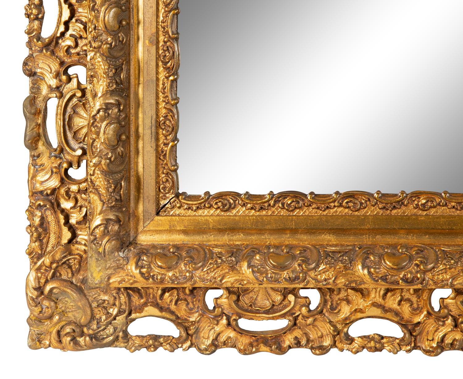 A Classical Style Carved and Gilt Painted Mirror — 20th Century
